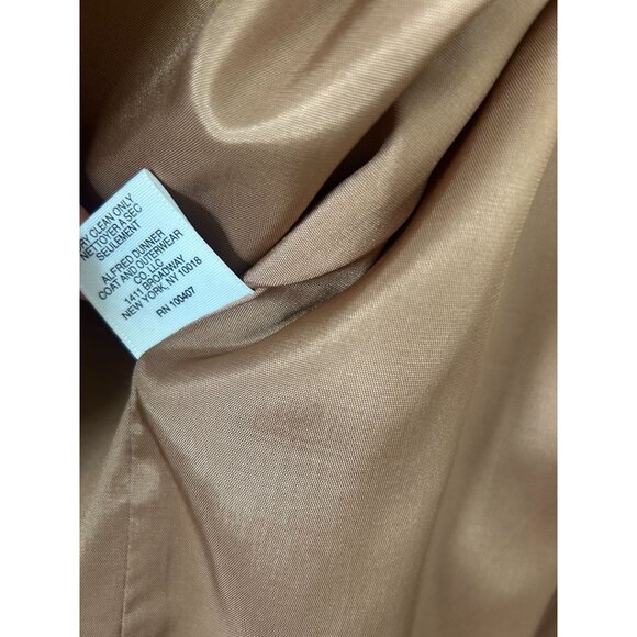 Womens Camel Wool Blend Button-Front Coat - Picture 5 of 10